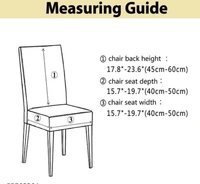 Elastic Chair Cover Stretch Removable Washable Short Dining Chair Cover Protector Seat Slipcover - Polyster, Elastic/ Stretchable, Multipack of1